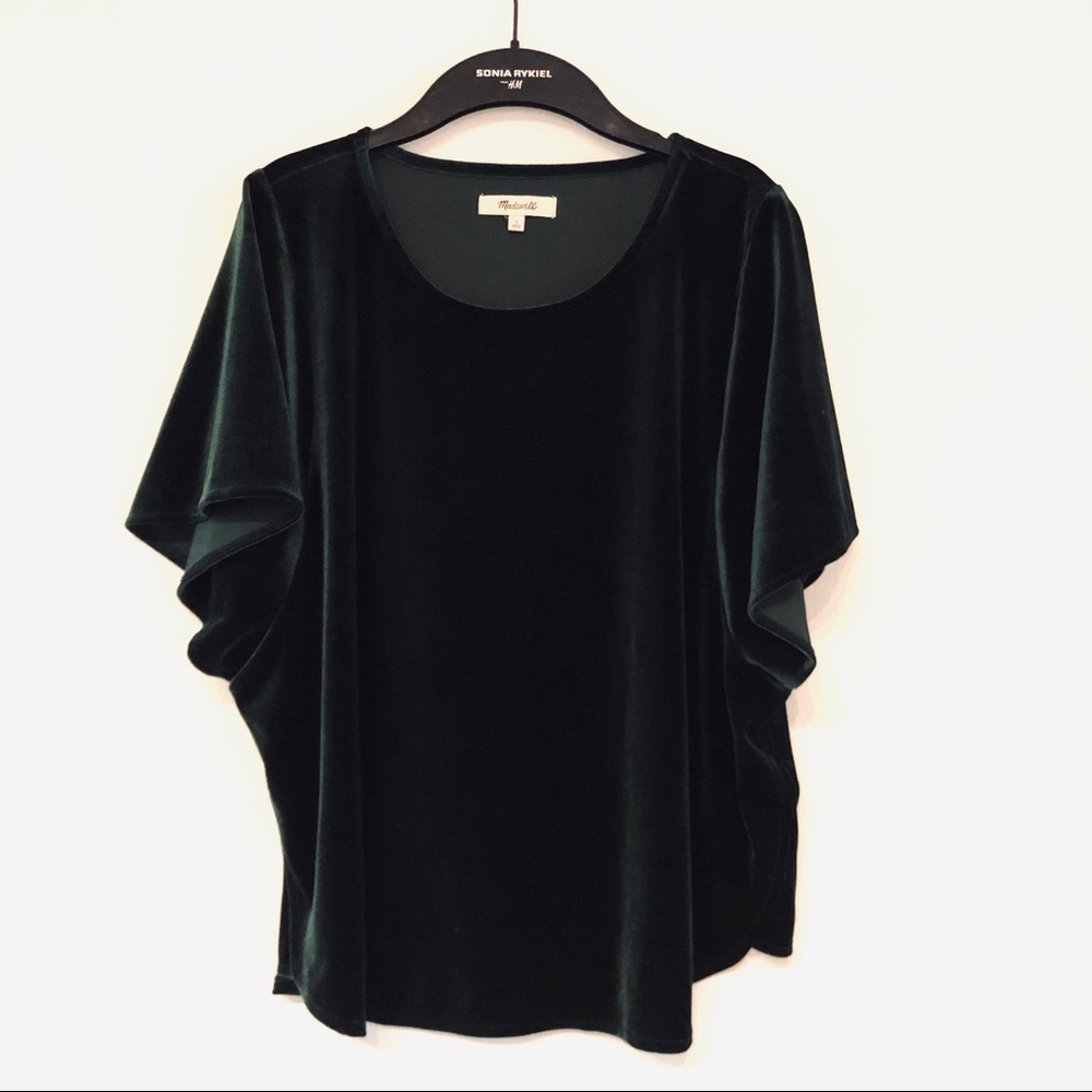 Madewell Velvet Green Top